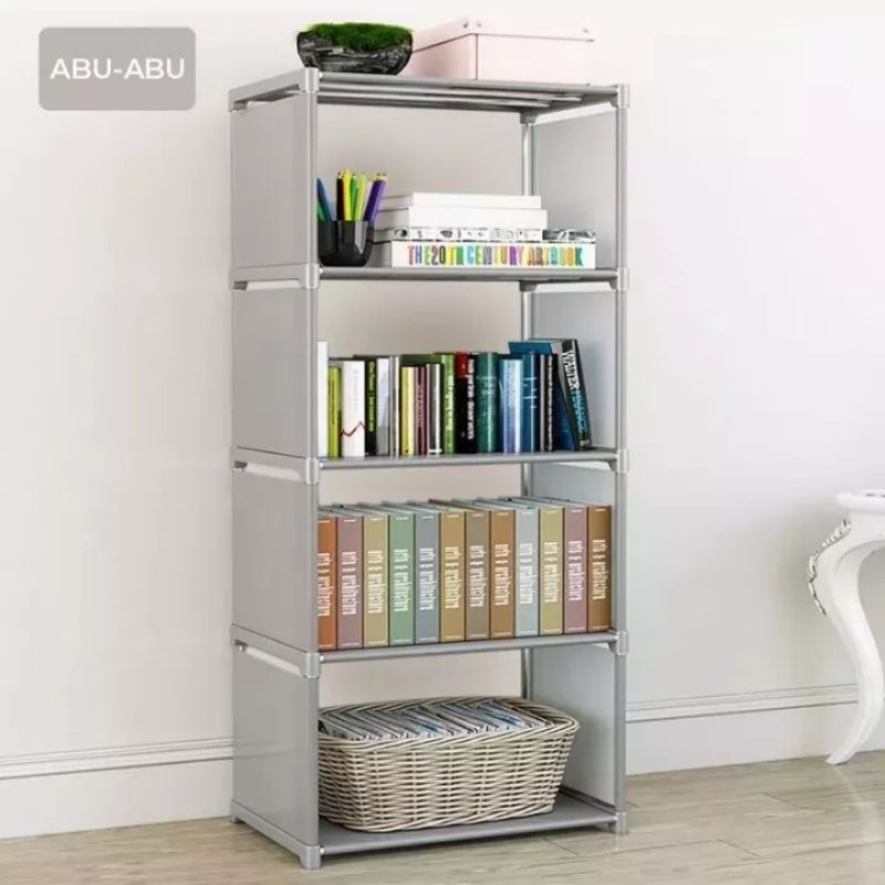 Lemari Rak Buku | Rak Kitab | Lemari Rak Serbaguna Multifungsi 5 Susun | Rak Minimalis | Rak Portabl