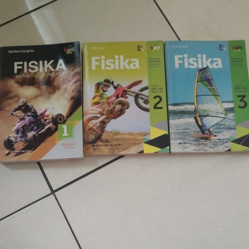 

(buku bekas, second) buku fisika Erlangga kls 10,11,12 SMA/MA