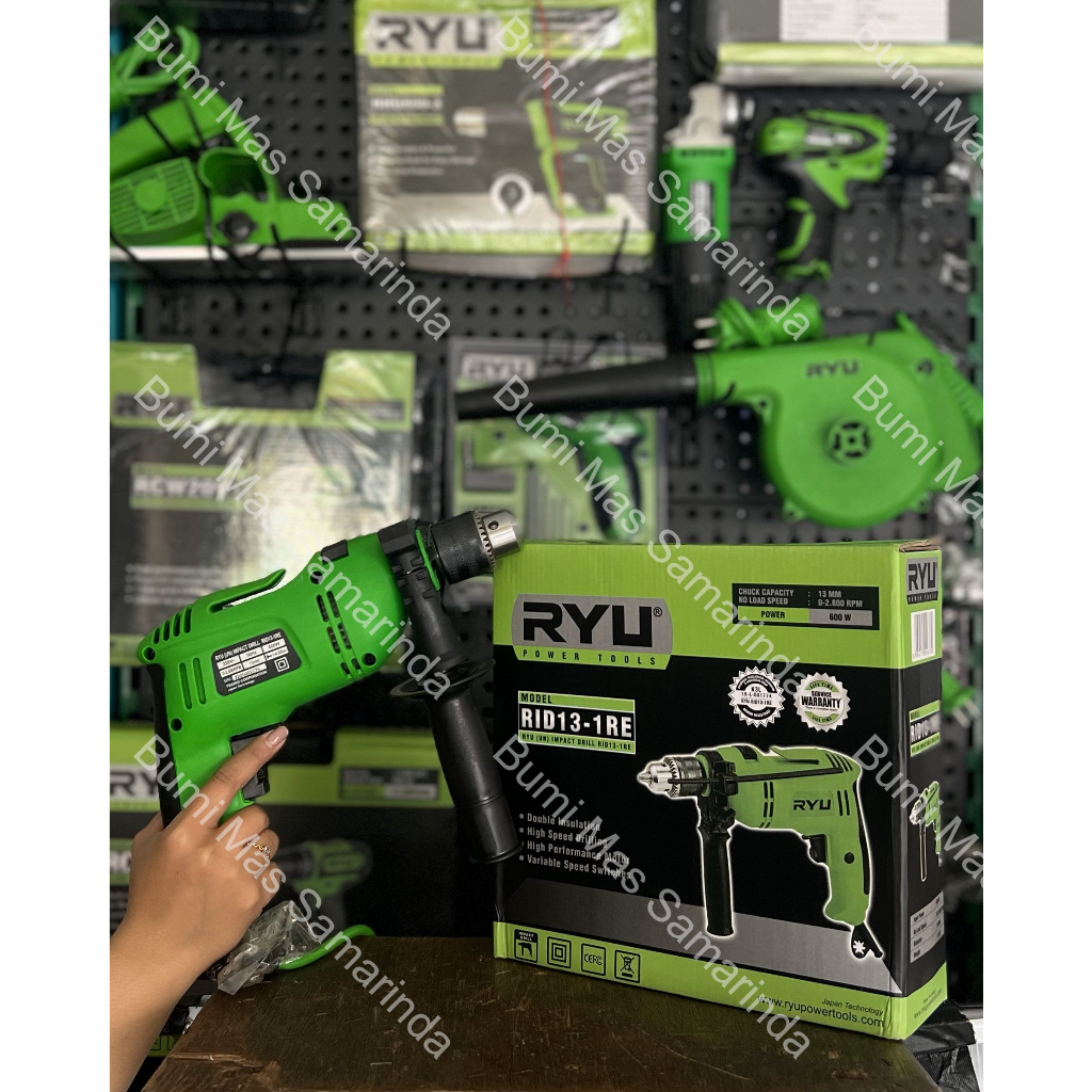 RYU IMPACT DRILL 13MM RID 13-1 RE /MESIN BOR LISTRIK RYU RID13-1 RE