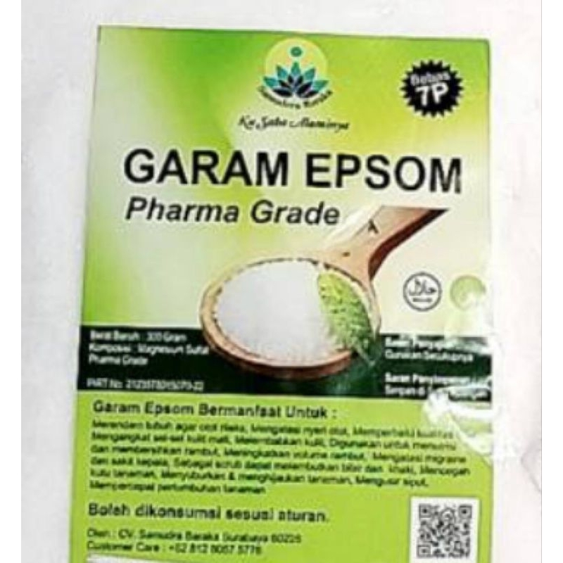 

Epsom Salt Garam Inggris Perma Grade 300gram