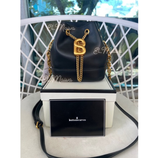 Preloved Myra Bag Small Buttonscarves Black