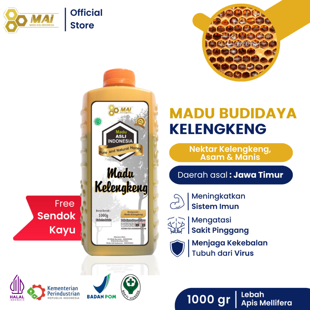 

Madu Kelengkeng / Lebah Apis Melifera -Garansi Murni & Asli 100-Madu Asli Indonesia / Madu Asli Murni