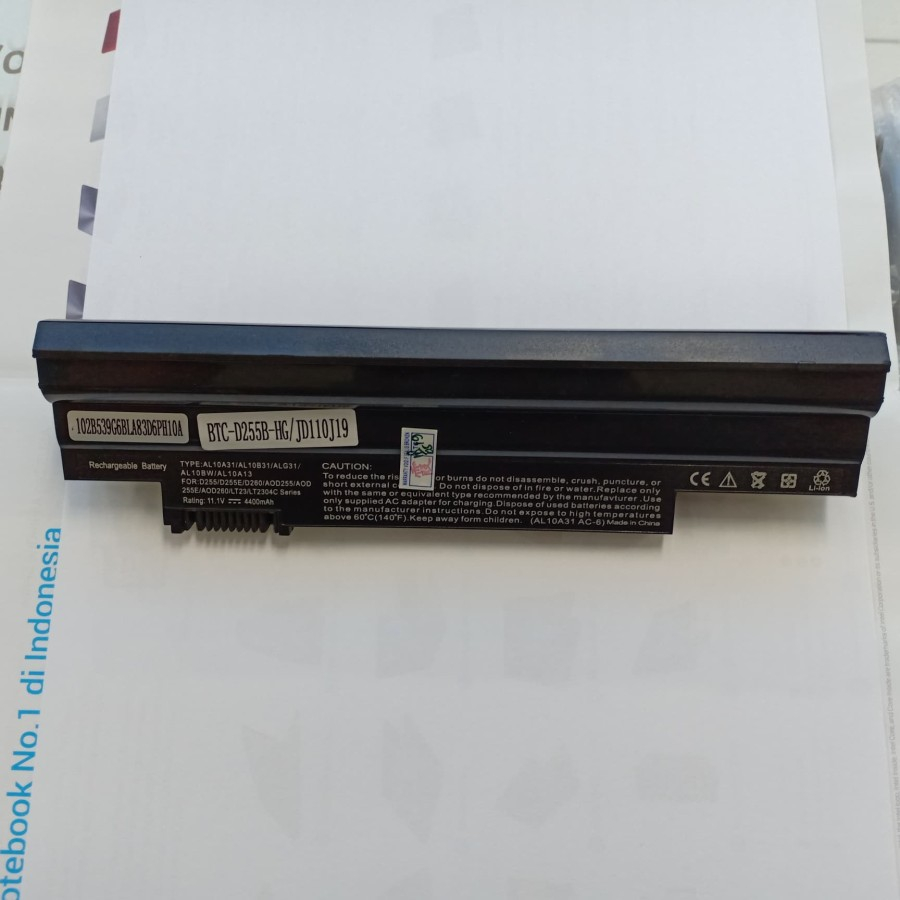 Baterai Acer Aspire One D255, D260, AOD255, AOD260 Series
