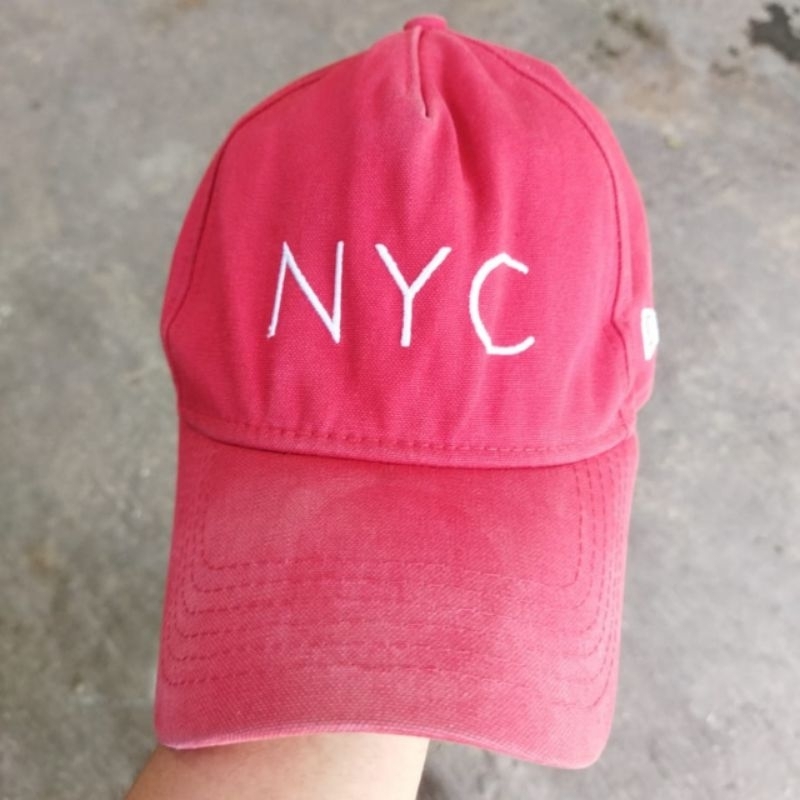 Topi NYC merah second original