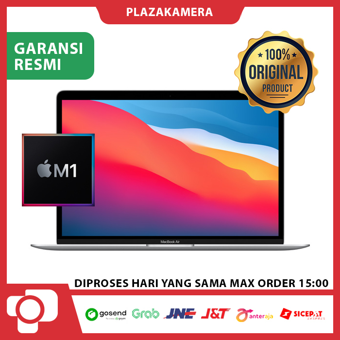 MacBook Air 13 inch M1 2020 256GB SILVER Garansi Resmi Indonesia GDN