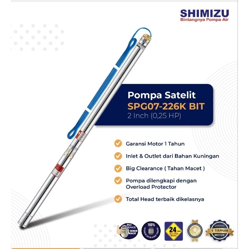 POMPA CELUP SUBMERSIBLE PUMP 2" SPG 07-226K BIT  SHIMIZU