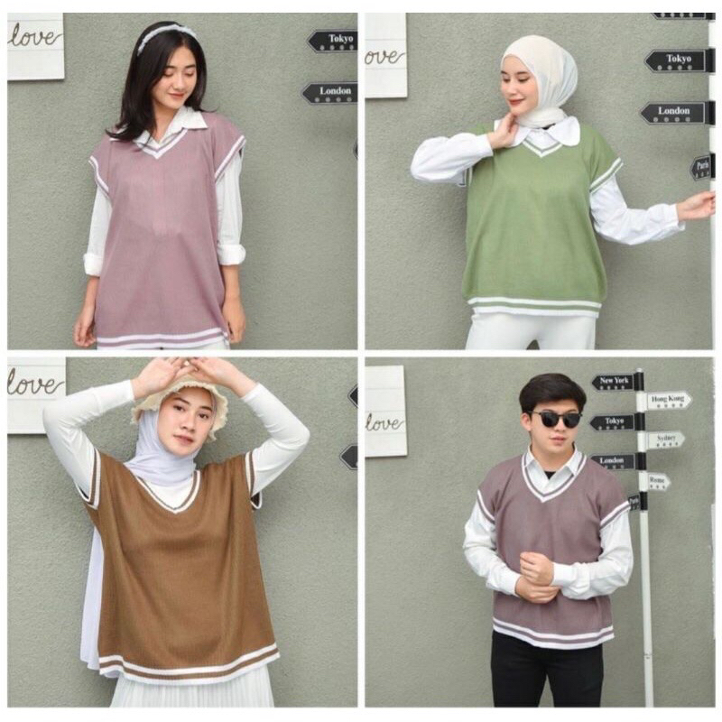BAJU ROMPI RAJUT WANITA PREMIUM KOREA (VEST)