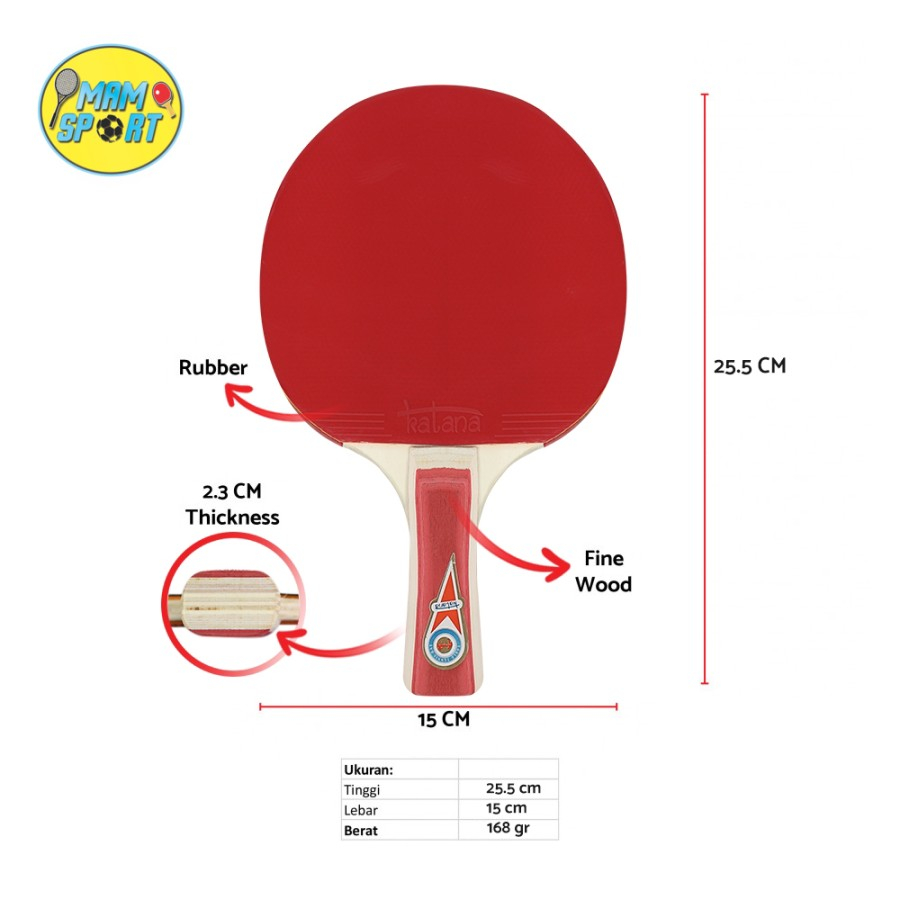 Bet Pingpong Tenis Meja KATANA KB-01 Original
