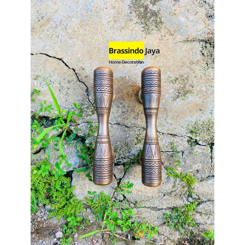Handle Pintu Kuningan Ukir Egip / Handle Pintu Ukir 25 cm