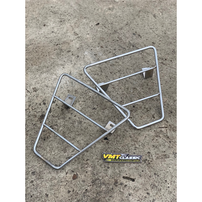 Dudukan tas begel samping honda win win100 side bag samping honda win100