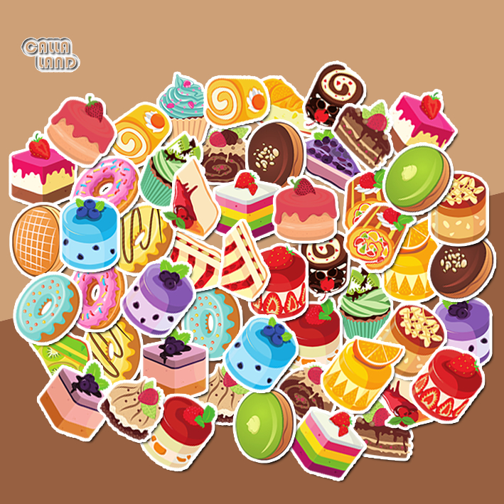 

Calla Land 14Pcs Sticker Pack Bentuk [DONUT & CAKE] Kue Donat Aesthetic for Bullet Journal Decoration Planer Diary Scrapbook DIY Gift