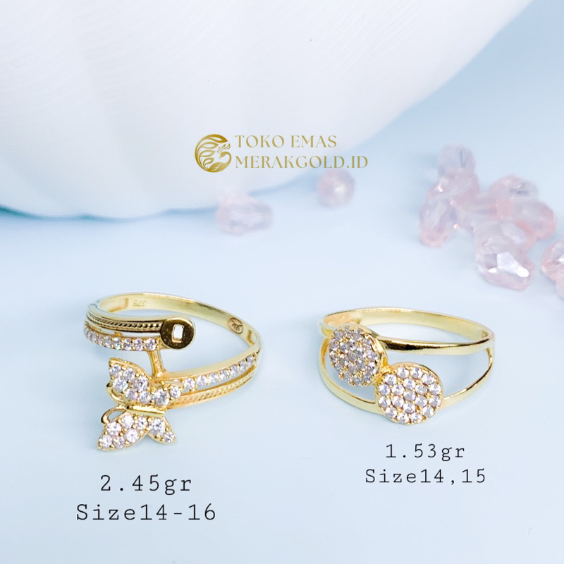 Cincin Emas Kupu Kupu Spiral ‼️BTS Butterfly Cincin Emas Spiral Emas kadar 375