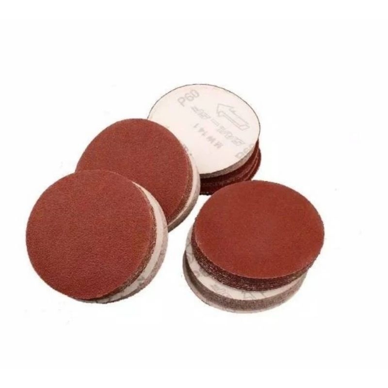 Amplas Tempel Bulat Velcro 4 inch Grit 60 & 400/Amplas Tempel Bulat