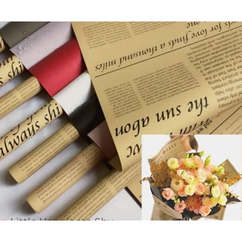 

Cellophane newspaper/kertas buket 2 sisi/kertas buket koran