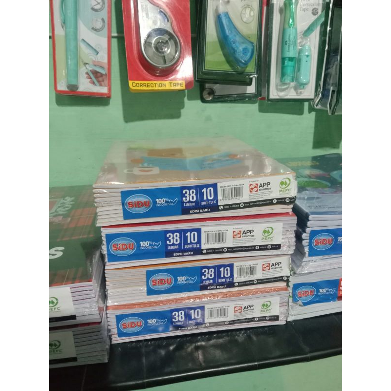 

Buku Tulis Sidu 38 Lembar / Buku Tulis Sinar Dunia 38 lembar / Buku Sidu 38 lembar ( pack )
