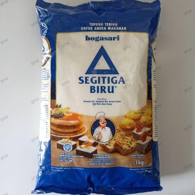 

Bogasari Tepung Terigu Segitiga Biru Premium 1 Kg