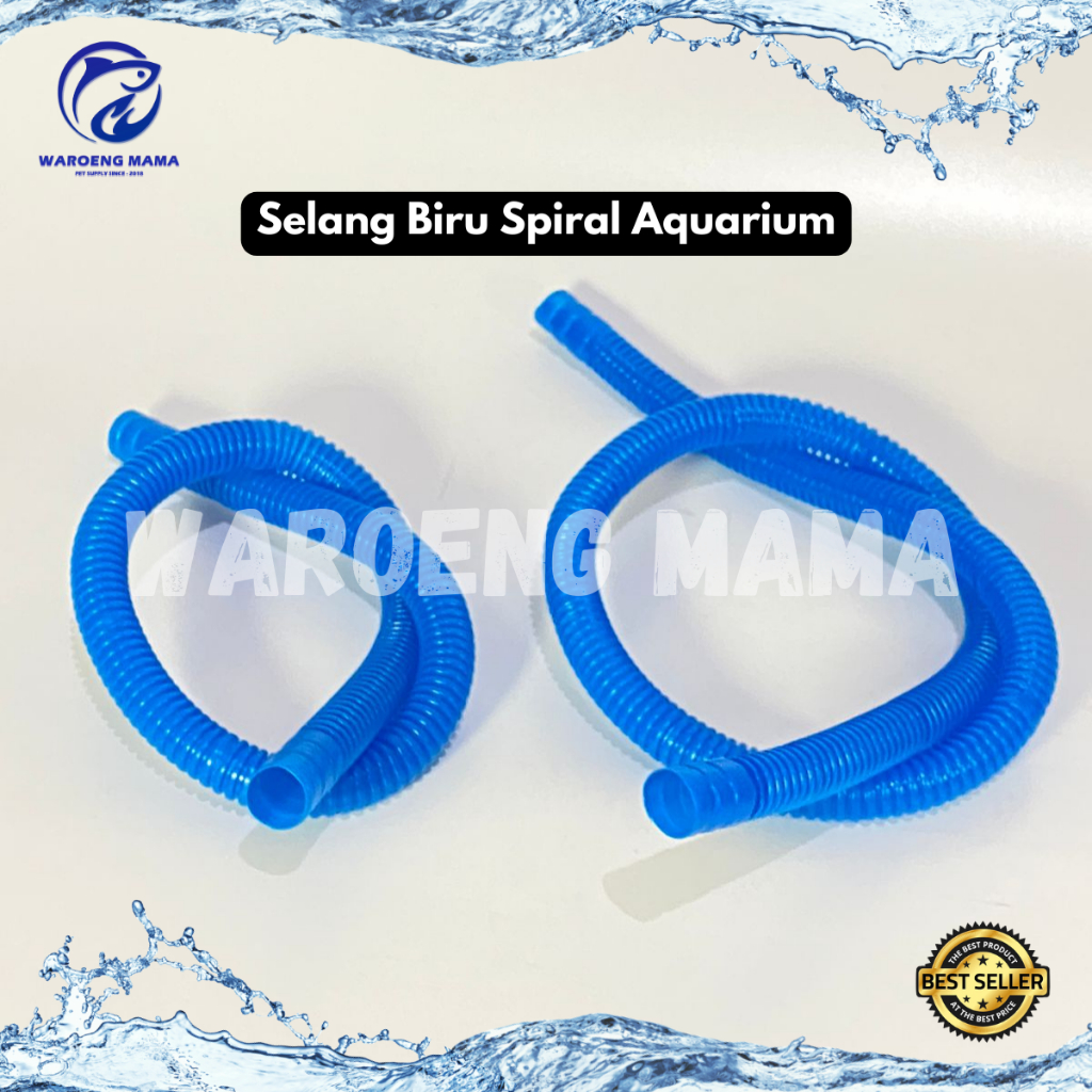 Selang biru spiral aquarium 60cm 80cm selang pompa aquarium selang power head aquarium