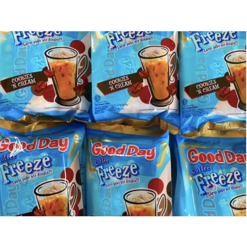 

Good Day Coffee Freeze Cookies n Cream 1 renceng (isi 10pcs)