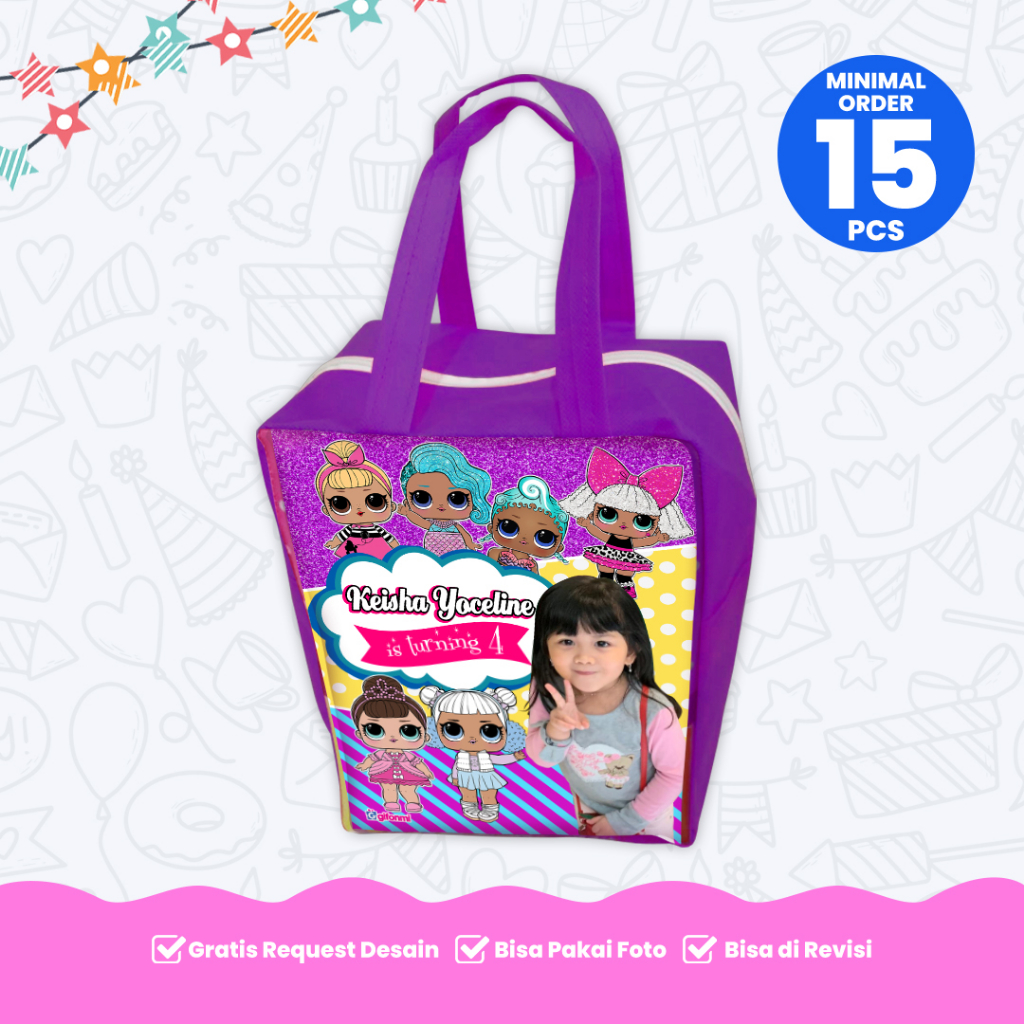 

Tas Ulang Tahun Anak / Goodie Bag Resleting Bisa Request Tema | Plus Foto