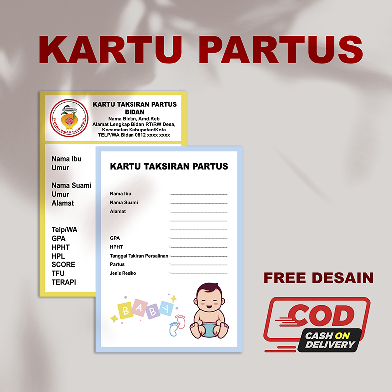 

0078 Kartu taksiran, Kartu partus, Kartu taksiran partus, kartu taksiran ibu hamil