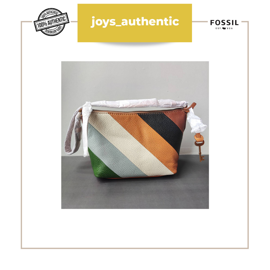 Tas wanita Fossil Julianna Mini Hobo Patchwork woman bag authentic original