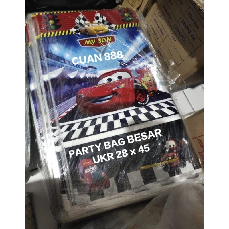 

OPP Ulta 28x45 CAR besar 10lembar Plastik Ulang Tahun Souvenir Snack Karakter ukuran besar