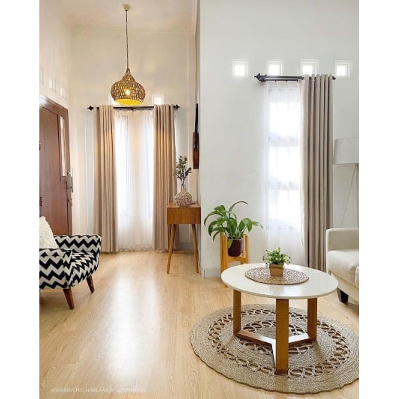 Gorden Blackout Polos Premium/Gorden Aesthetic/Gorden Jendela Smokring Tinggi 250cm