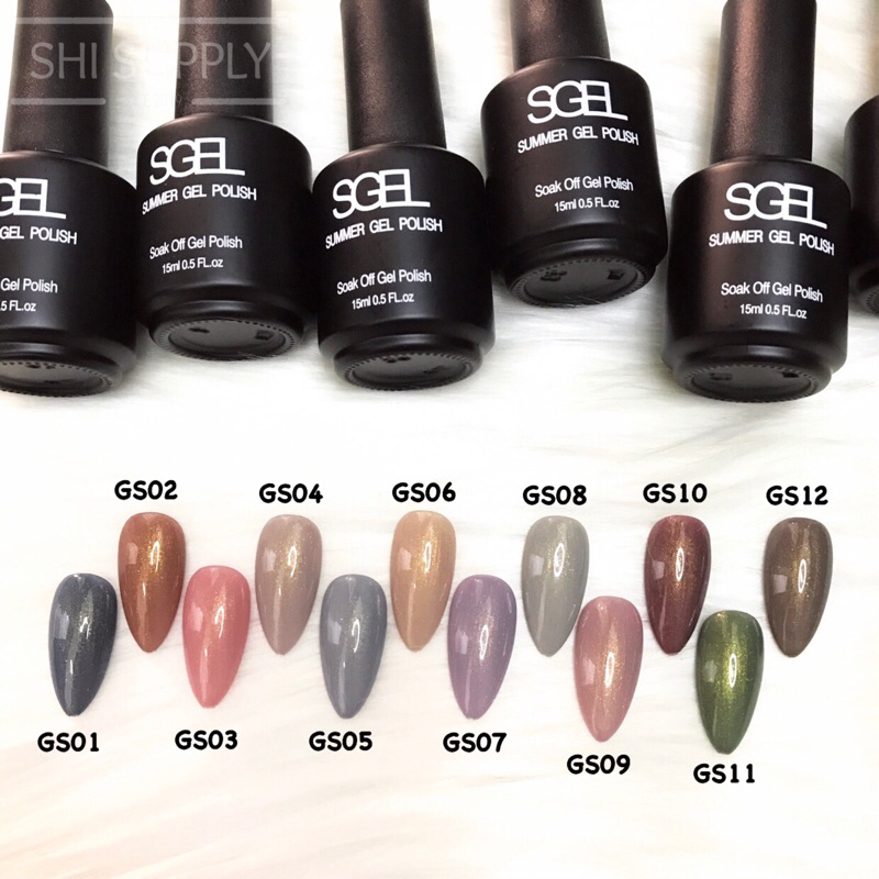 SGEL SUMMER UV GEL POLISH GOLD SHIMMER KUTEK GEL TAIWAN 15ML
