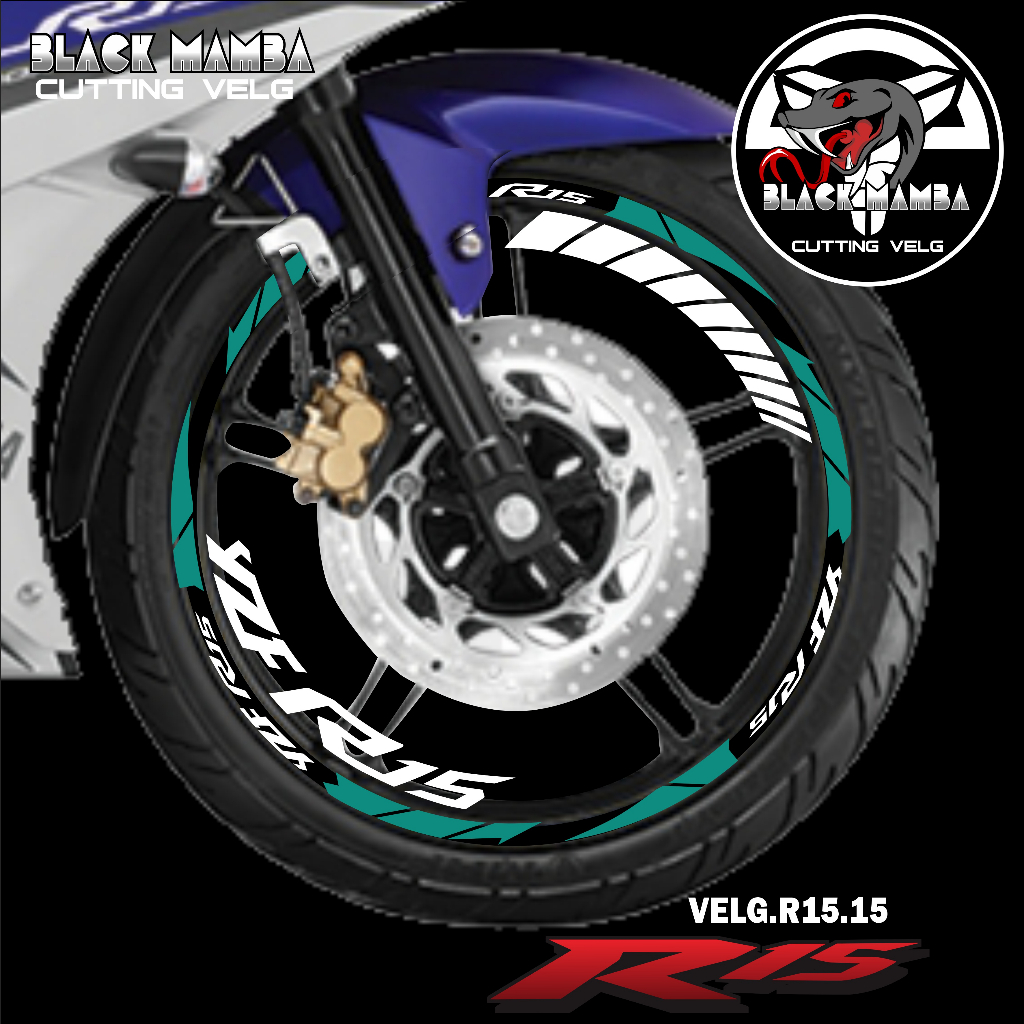 (COD) CUTTING STICKER VELG R15 - STIKER LIS LIST VARIASI BAN/VELG YAMAHA R15 15