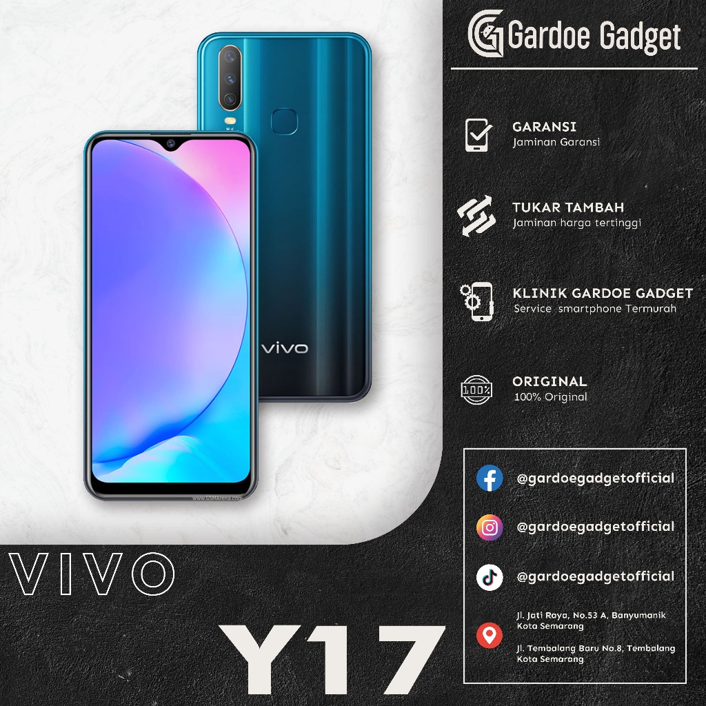 Vivo Y17 |  4/64GB & RAM 4/128GB ORIGINAL | HANDPHONE SECOND Full Set | HP SEKEN HP BEKAS MURAH | ga