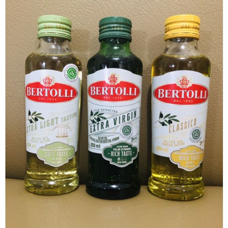 

Olive Oil Minyak Zaitun Bertolli Bestseller 250ml / Classico / Extra Virgin / Extra Light FREE BUBBLE WRAP