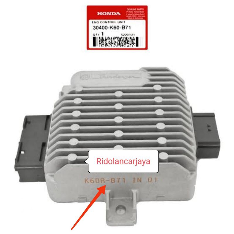 ECU ECM ENGINE CONTROL UNIT NEW VARIO 125 K60R 30400-K60-B71 ORIGINAL HONDA AHM