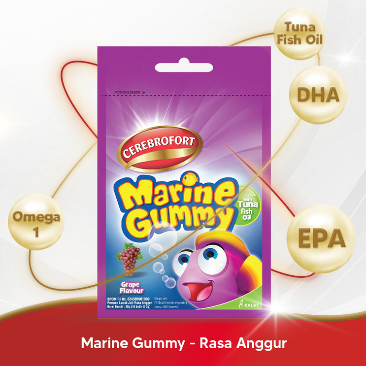 Cerebrofort Marine Gummy multivitamin anak rasa Anggur