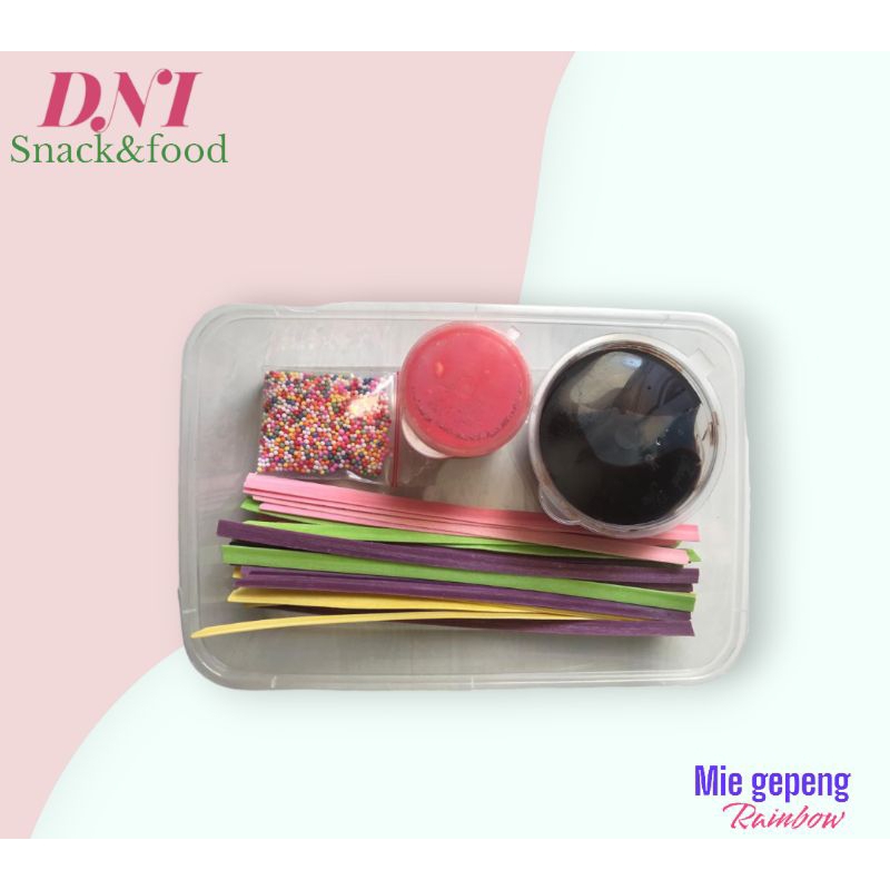 

Mie gepeng rainbow manis (mentah)