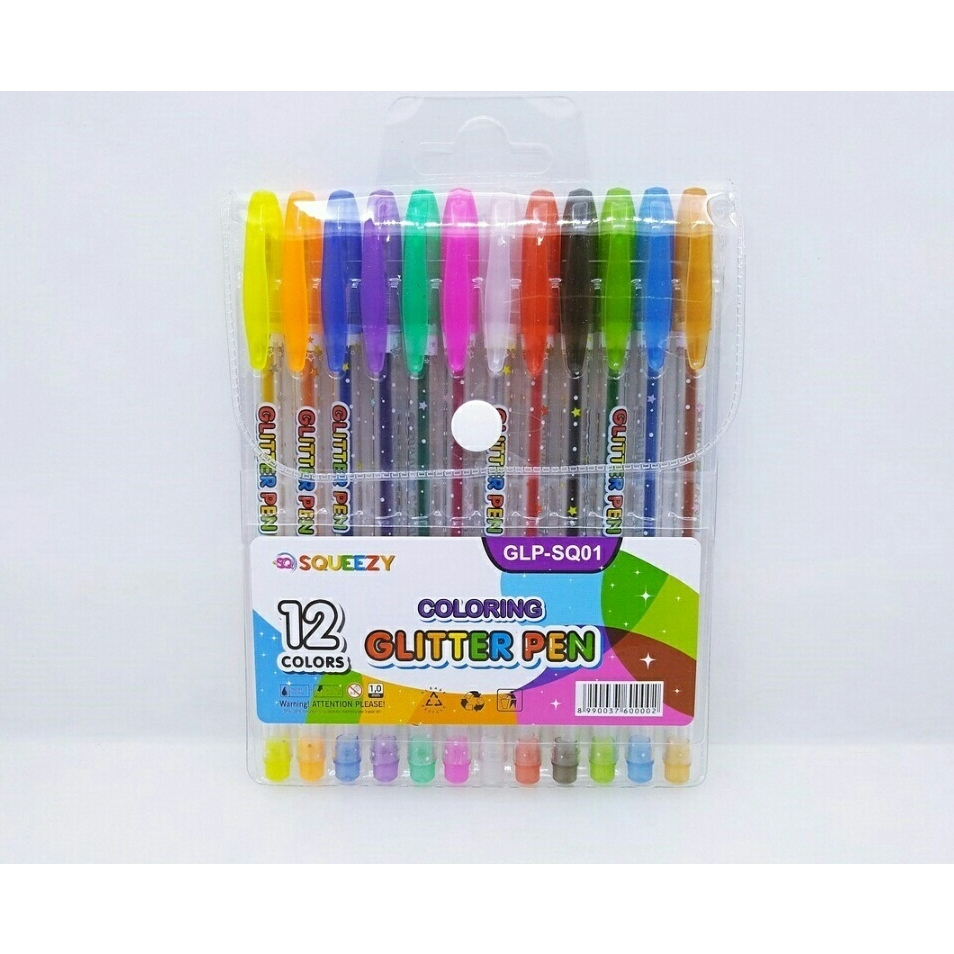 

glitter pen/pen warna warni 12 warna