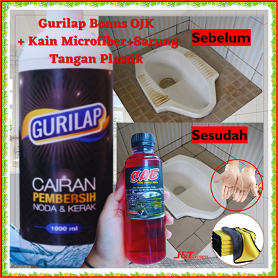 Bisa Cod Gurilap Pembersih Ampuh Ajaib Bonus OJK + Kain Lap Microfiber + Sarung Tangan Plastik Lembu