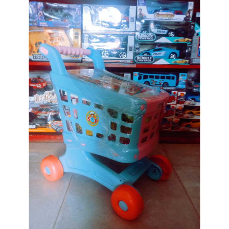 MAINAN TROLEY BELANJA SUPERMARKET / KERANJANG DORONG MAINAN ANAK PEREMPUAN TROLI DORONG ANAK