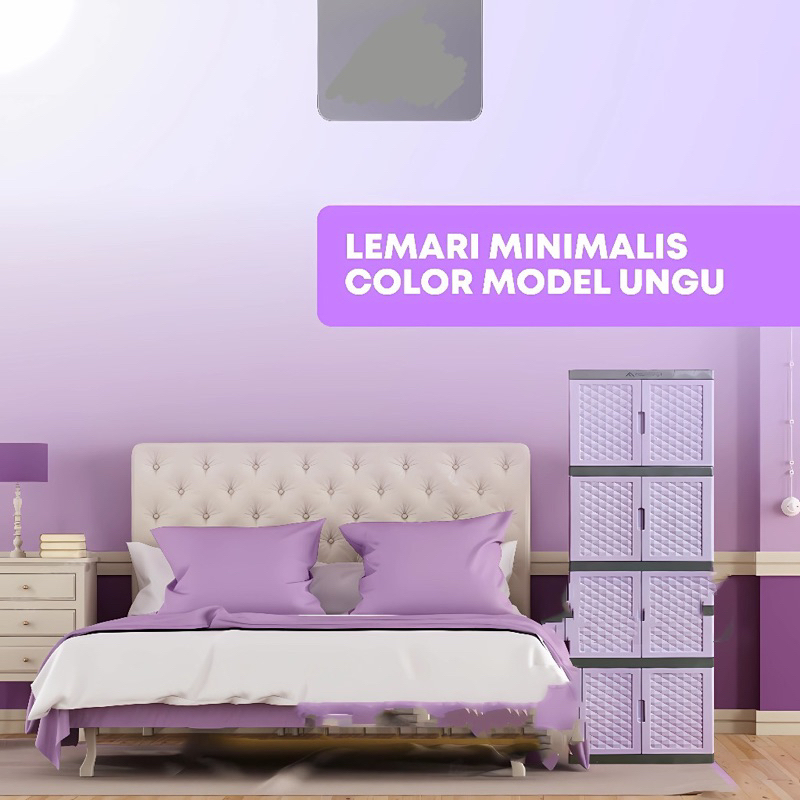 LEMARI  PLASTIK AQUOSE 4 SUSUN / LEMARI BAJU / LEMARI PLASTIK JUMBO / LEMARI  PAKAIAN PLASTIK / lema