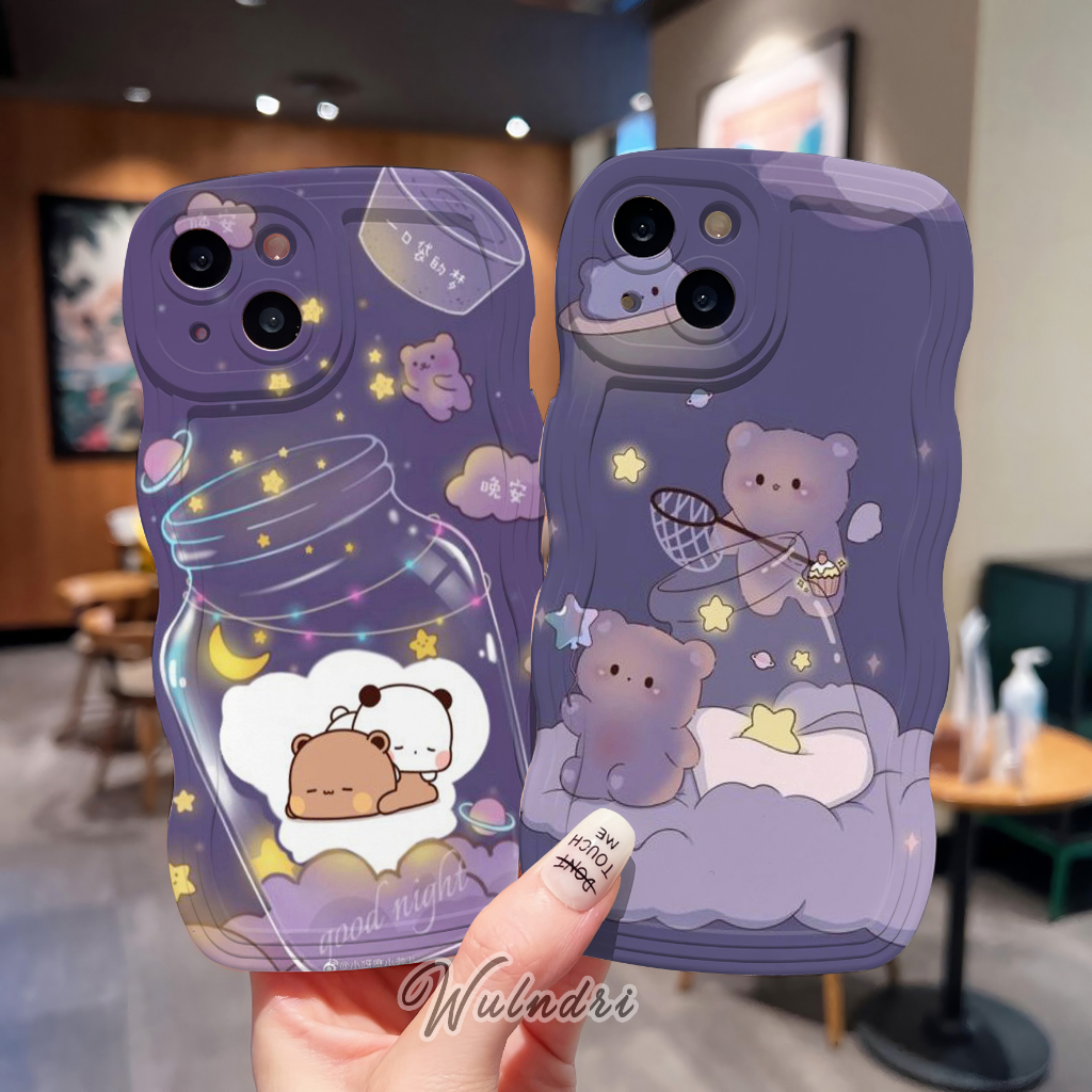 Case Gelombang Bening Cocok Untuk Tipe Hp Oppo Vivo Xiaomi Infinix Realme / Case Silikon Motif  #Nc1