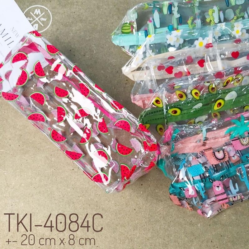 

kotak pensil bening transparan