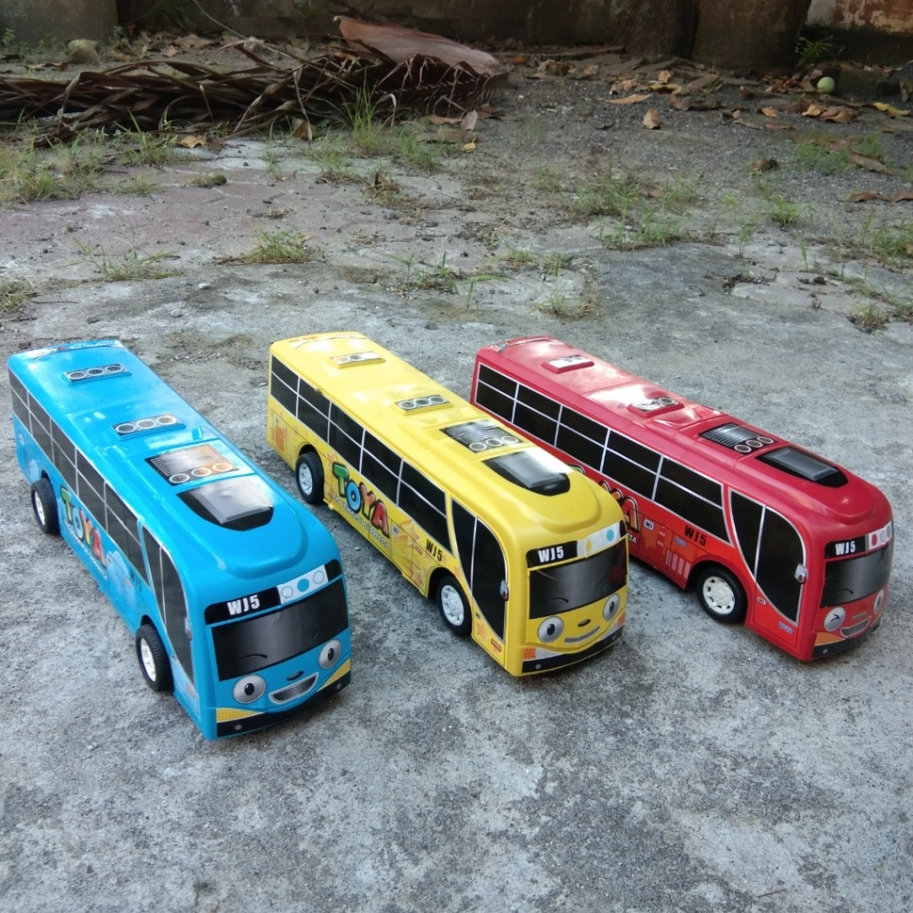 Mainan BUS Tayo Ukuran Besar Pull Back WJS 159 Kemasan Kantong | Mainan Mobil Bus Tayo Karakter Lucu