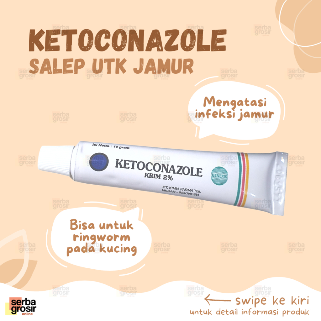 Ketoconazole Salep Jamur Kucing Anjing Krim Obat Kulit Hewan