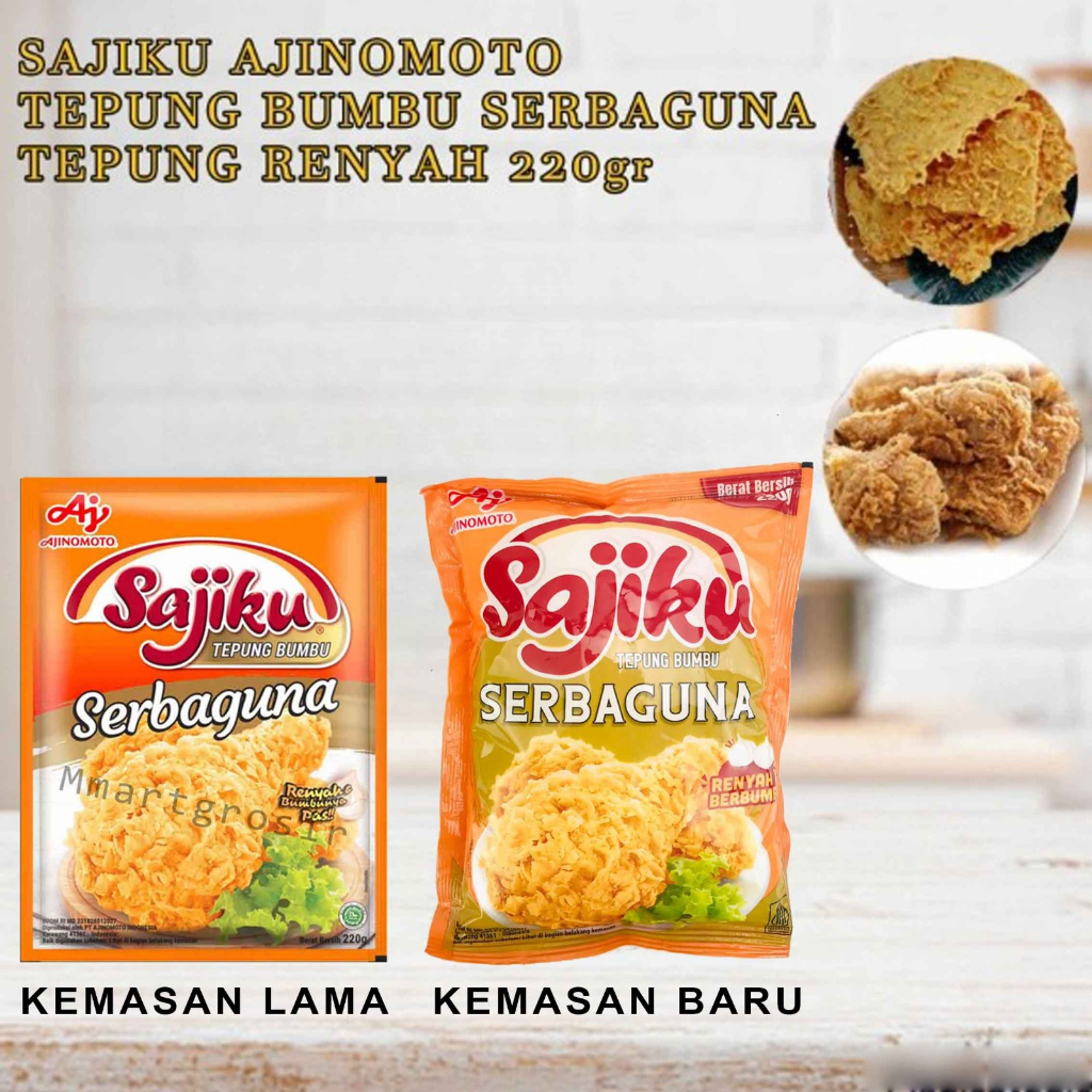 

Tepung Bumbu * Sajiku Ajinomoto * Tepung Renyah Serbaguna * 220gr