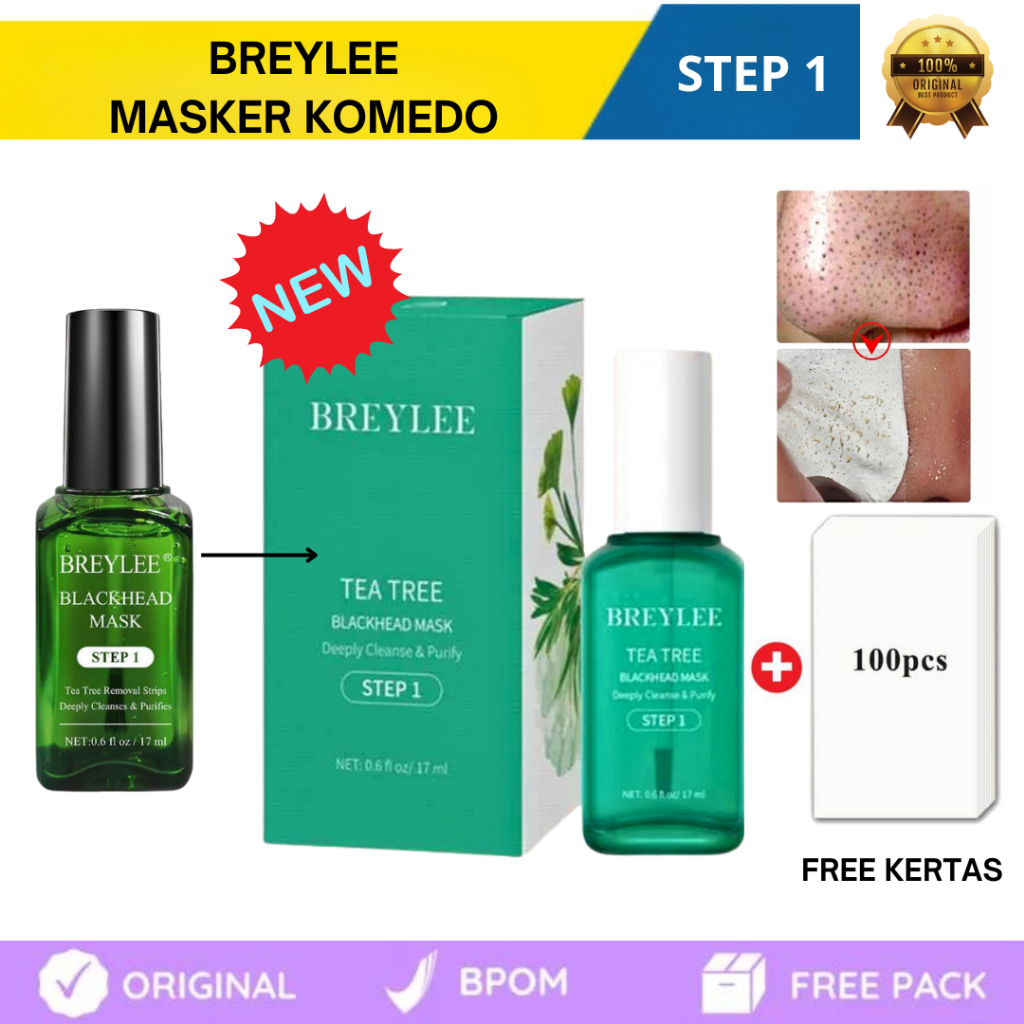 QUEENCOSMETICS - Breylee Blackhead | Breylee Step 1 Free Kertas Masker Komedo Hidung | Breylee [ NEW