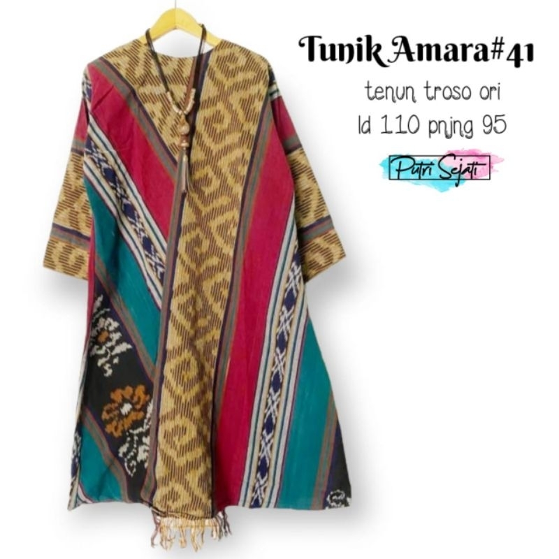 TUNIK TENUN AMARA/ MIDI TENUN BATIK PREMIUM BY PS
