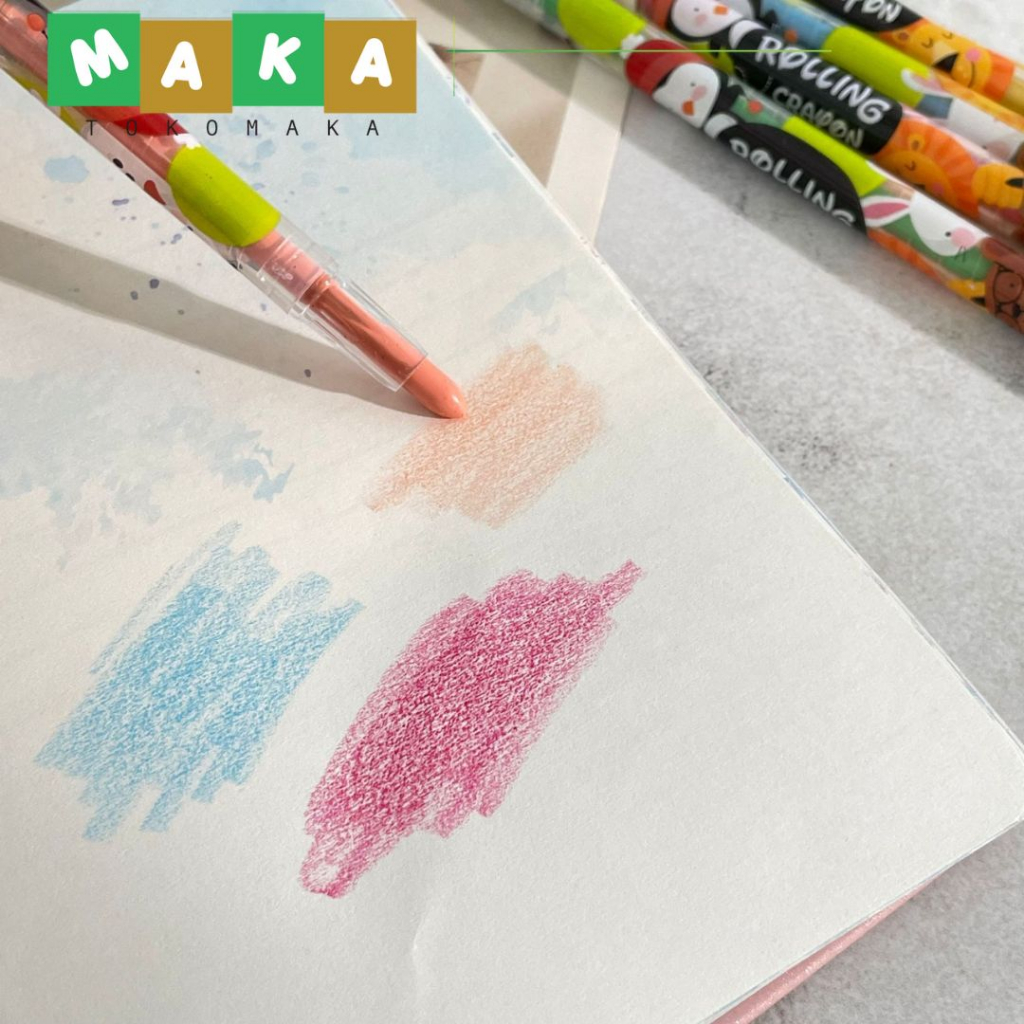 

krayon putar isi 1 HO 8012 crayon putar perlengkapan menggambar alat tulis mewarnai