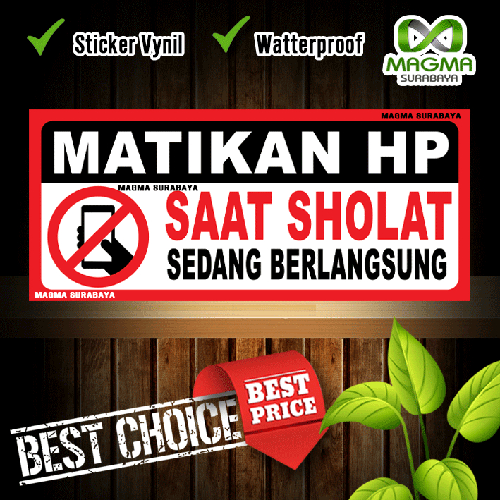 

Stiker Matikan HP saat sholat sedang berlangsung