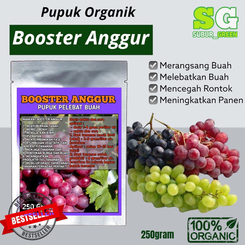 pupuk booster anggur | pupuk organik perangsang pelebat buah sayur pupuk nutrisi asam humat BISA COD