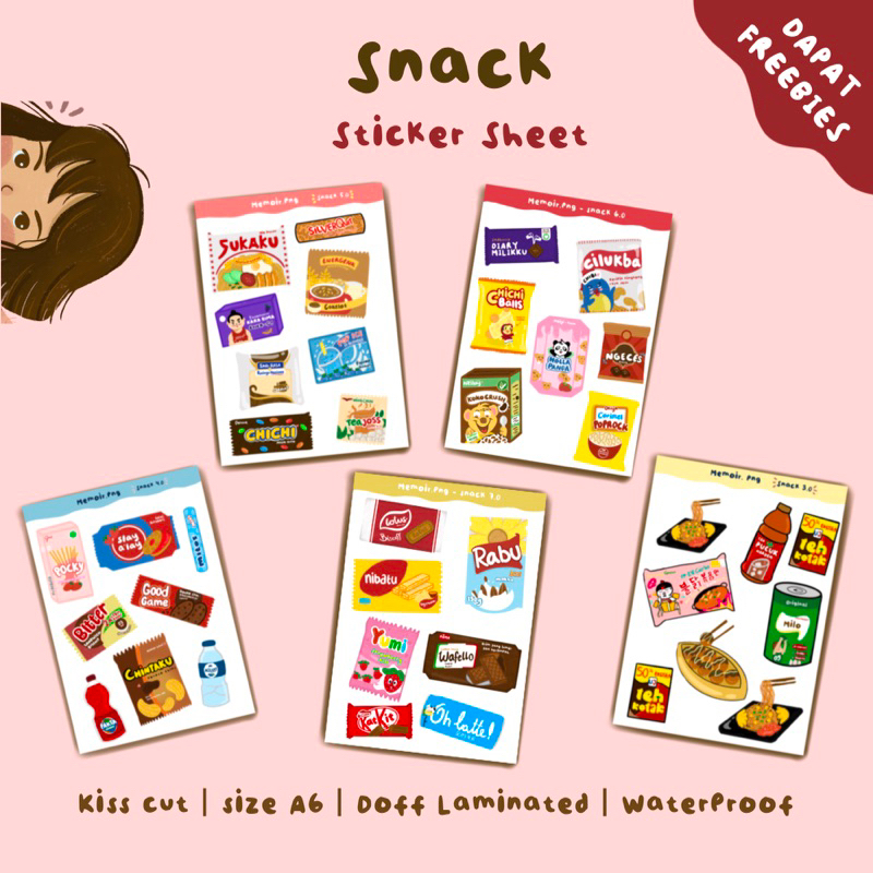 

Memoir.png Sticker Sheet A6 Snack Foodie