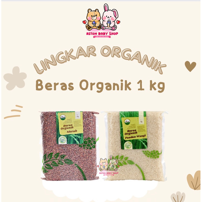 

Lingkar Organik Beras Organik 1 Kg Kemasan Vakum Beras Pandan Wangi / Beras Merah Organic Rice Beras Mpasi